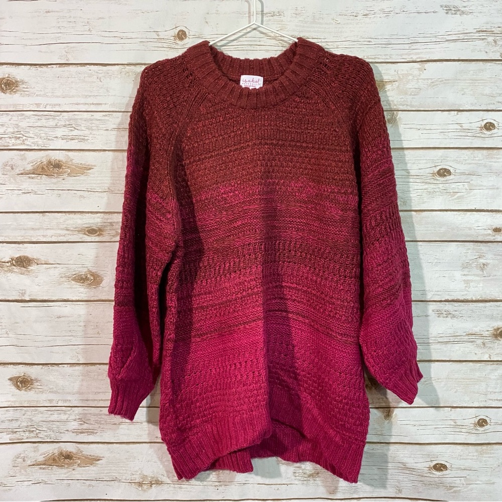 Isabel Maternity by Ingrid & Isabel Red and Pink Knit Sweater Size M‎